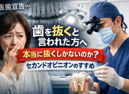 歯を抜くと言われた方へ｜本当に抜くしかないのか？セカンドオピニオンのすすめ